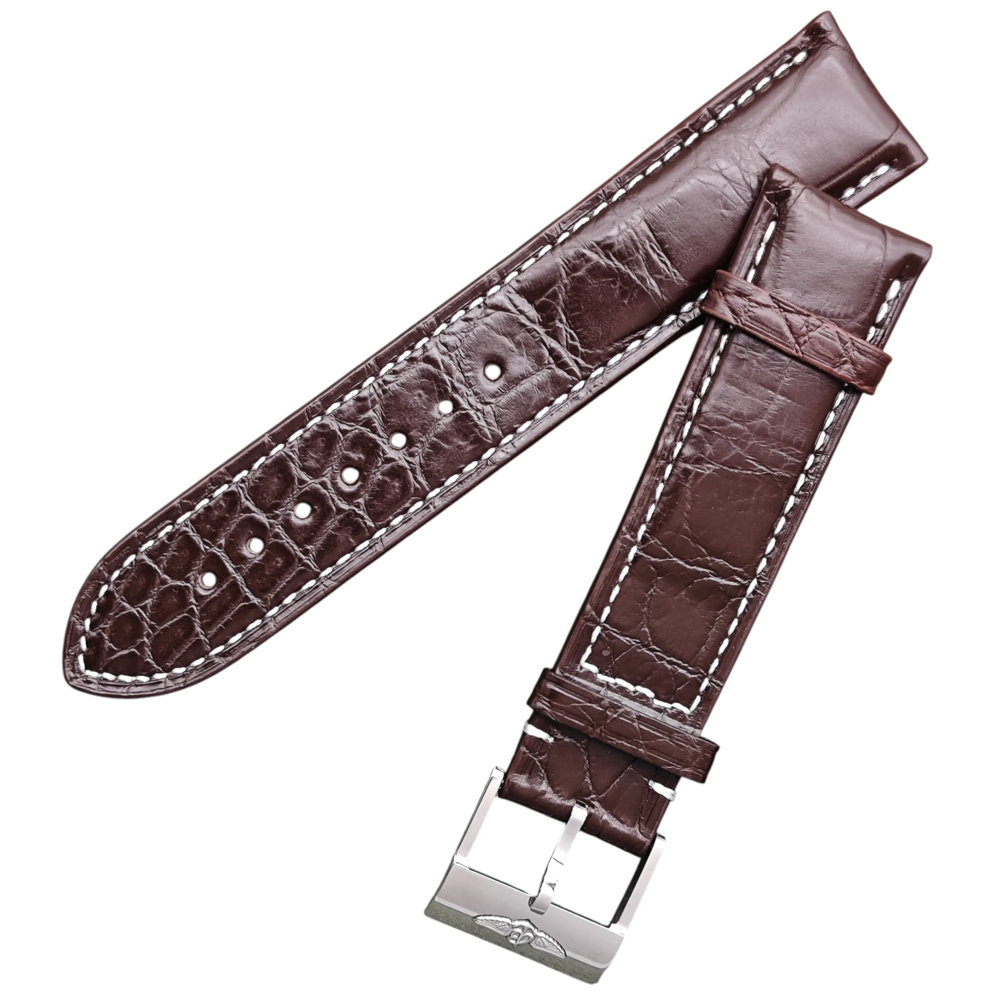 Leather Strap for Breitling Avenger, Navitimer, Superocean – 20/22/24mm Leather Straps Luxury Rubber, Leather & Metal Watch Straps