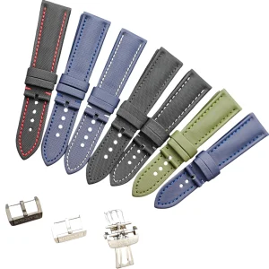 Replacement Fabric with Leather Strap for Blancpain Fifty Fathoms – 23mm
