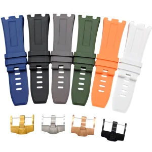 Gumijasti pašček FKM za Audemars Piguet AP Royal Oak Offshore 15710, 15703 – 28 mm gumijasti paščki bgstraps.com Gumijasti pašček FKM za Audemars Piguet AP Royal Oak Offshore 15710, 15703 – 28 mm
