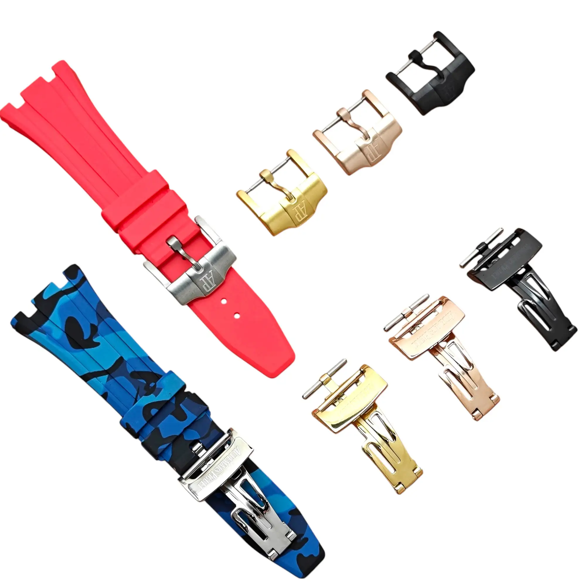 Replacement Rubber Strap for Audemars Piguet AP Royal Oak 15400/15500 – 26mm Rubber Straps Luxury Rubber, Leather & Metal Watch Straps