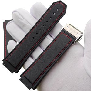 Black Rubber Strap for Hublot King Power Formula 1 – 27x19mm