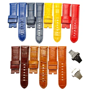 Alligator Leather Strap for Panerai Watch – 24mm