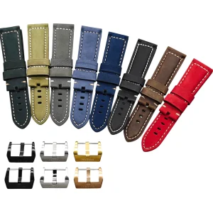 Genuine Suede Leather Strap for 47mm Panerai Luminor – 26mm