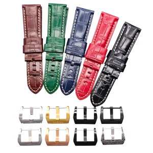 Glossy Shiny Leather Strap for Panerai Luminor PAM441/688/1313 – 22mm/24mm/26mm