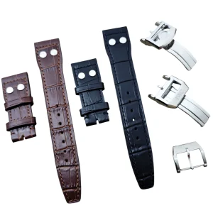 Aftermarket Leather Band for IWC Big Pilot, Mark 18, Spitfire, TOP GUN – 21mm,22mm