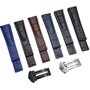 Aftermarket Alligator Leather Strap for Tag Heuer Carrera, Monaco, Aquaracer – 20mm,22mm