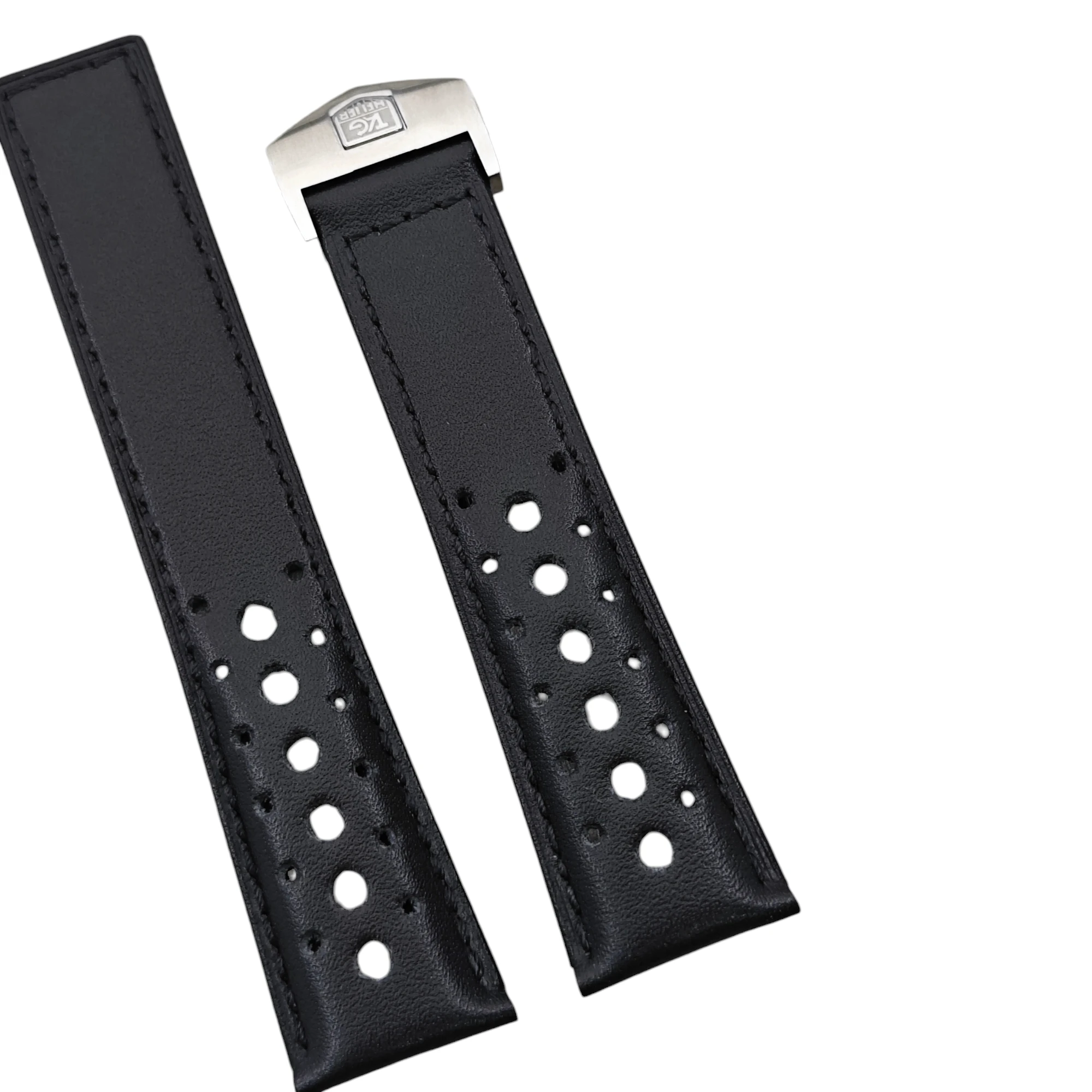 Replacement Leather Strap for 42mm Rolex Submariner, Explorer, Yacht Master – 21mm Leather Straps Luxury Rubber, Leather & Metal Watch Straps