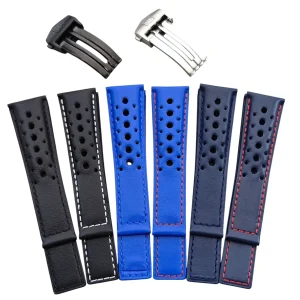 Breathable Leather Strap for Tag Heuer Carrera, Monaco, Formula 1 – 22mm