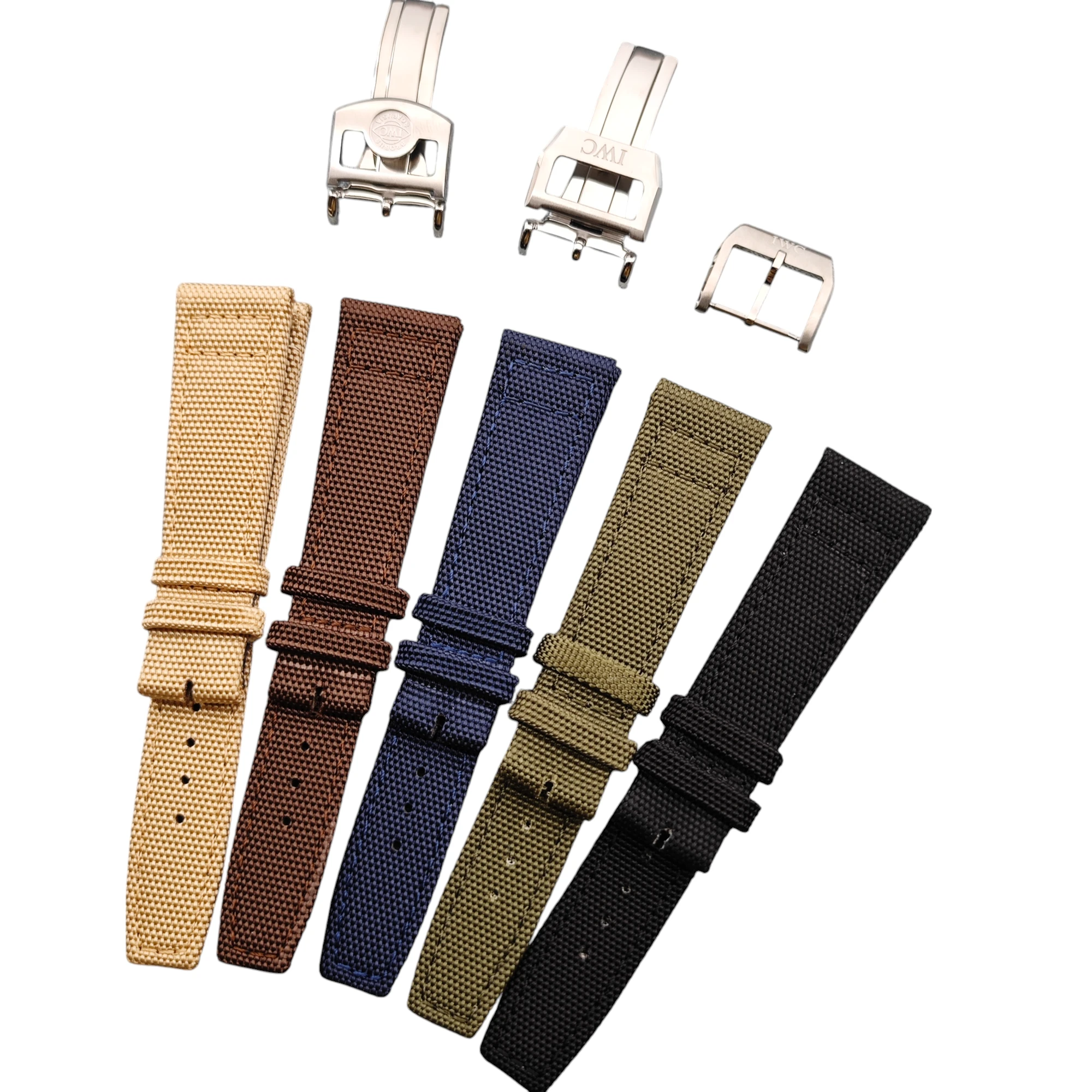Aftermarket Canvas Fabric Strap for IWC Portugieser, Portofino, Spitfire, Mark 18 – 21mm, 22mm Canvas Straps Luxury Rubber, Leather & Metal Watch Straps