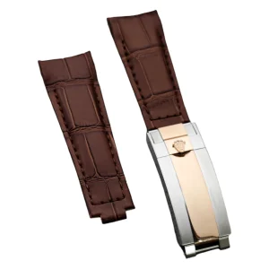 Curved End Genuine Leather Strap for Rolex Submariner, GMT, Datejust – 20mm