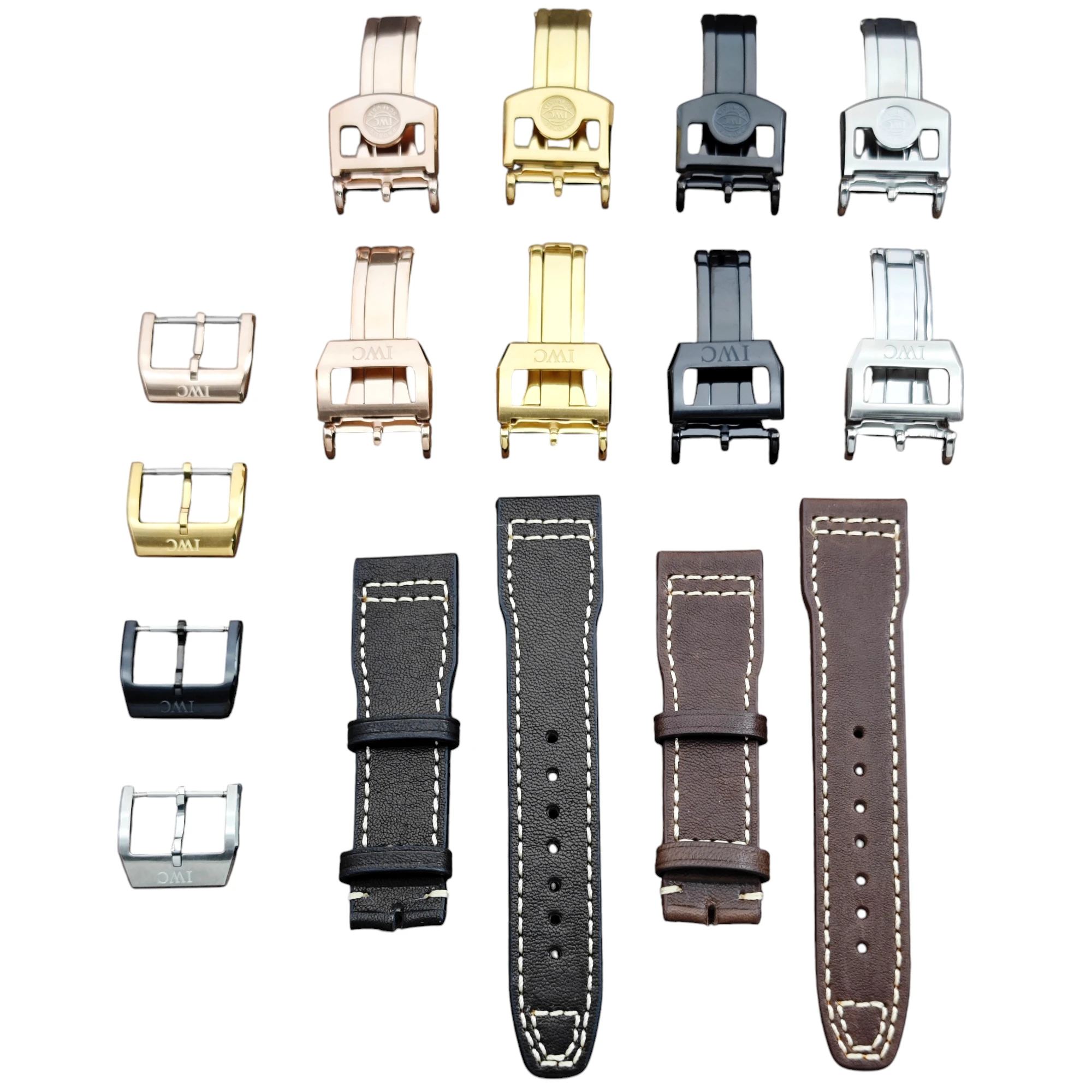 Alligator Leather Strap for IWC Portugieser, Portofino, Big Pilot – 20mm,22mm Leather Straps Luxury Rubber, Leather & Metal Watch Straps