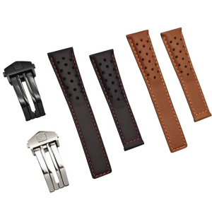 Aftermarket Genuine Leather Band for Tag Heuer Monaco/Carrera – 22mm