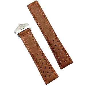 Flat Leather Strap for Tag Heuer Monaco/Carrera – 22mm