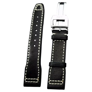 Genuine Flat Leather Band for IWC Big Pilot, Flamethrower, Little Prince, Mark18 – 20mm, 21mm