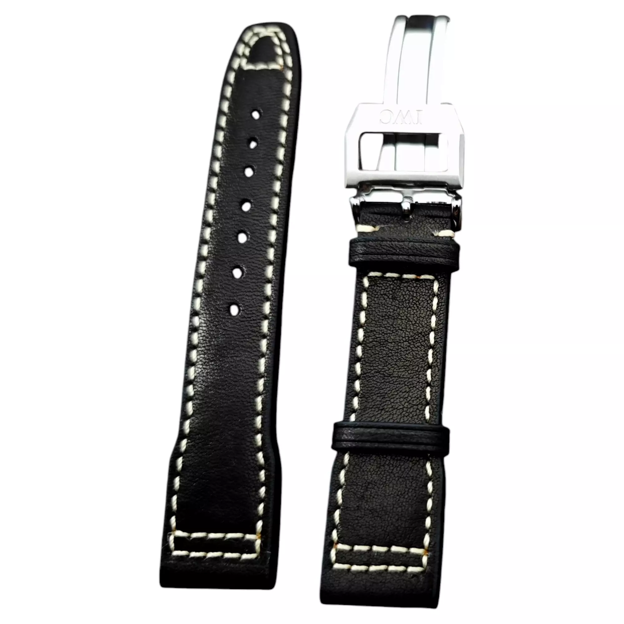 Aftermarket Genuine Leather Strap for IWC Big Pilot, Mark 18, Spitfire, TOP GUN – 21mm,22mm Leather Straps Luxury Rubber, Leather & Metal Watch Straps