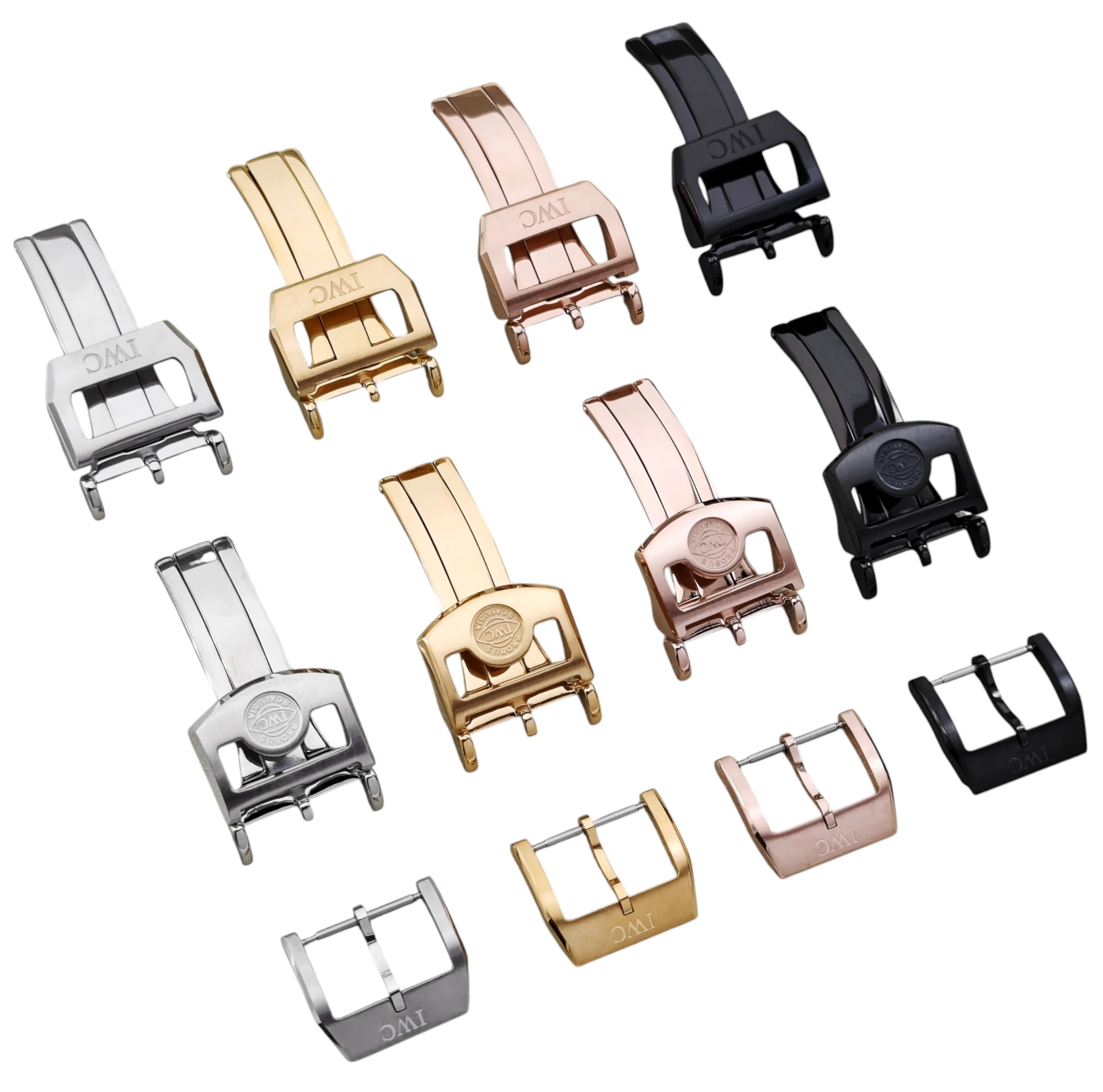 Folding Buckle Clasp for Tudor Leather and Rubber Straps – 18mm Buckle Clasp Luxury Rubber, Leather & Metal Watch Straps