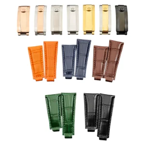 Replacement Leather Strap for 42mm Rolex Submariner, Explorer, Yacht Master – 21mm