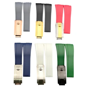 Replacement Rubber Strap for Rolex Daytona, Submariner, GMT, Yacht-Master – 20mm/21mm