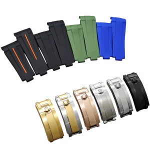 FKM Rubber Strap for 41mm Rolex Submariner, Explorer – 21mm Curved End