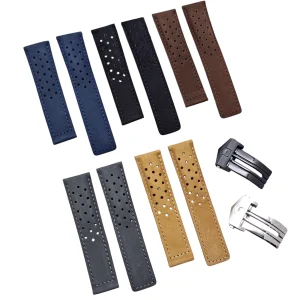 Suede Leather Band for Tag Heuer Monaco, Carrera, Aquaracer – 20mm/22mm/24mm